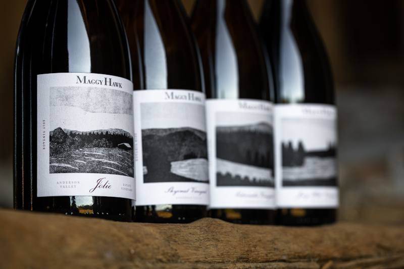 Wine bottle line up